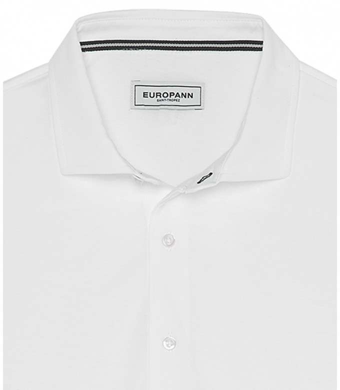 WESTON - Polo jersey en coton, blanc