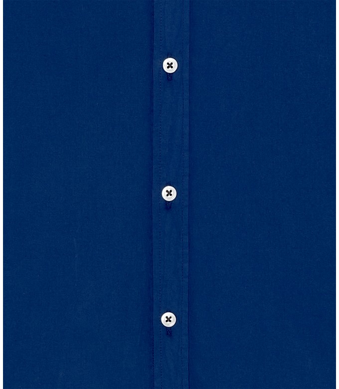 VARDY - Chemise unie voile de coton indigo