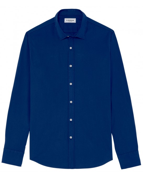 VARDY - Casual cotton voile shirt indigo