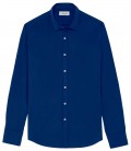 VARDY - Chemise unie voile de coton indigo