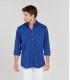 VARDY - Chemise unie voile de coton indigo