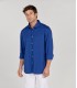 VARDY - Chemise unie voile de coton indigo