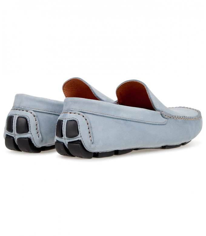 MONZA - Denim blue nubuck loafers