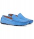 Men's ocean blue moccasins in nubuck.