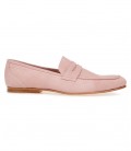 MODENA - Leather crust pink loafers