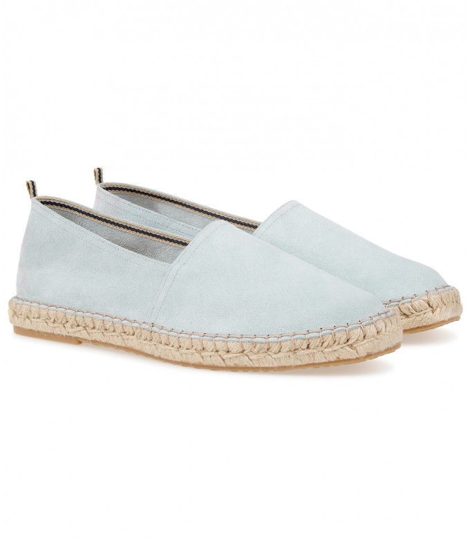 PALMA - Espadrilles en veau velours ciel