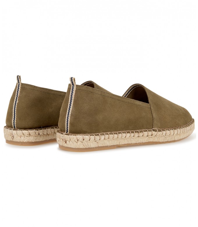 PALMA - Espadrilles en veau velours kaki