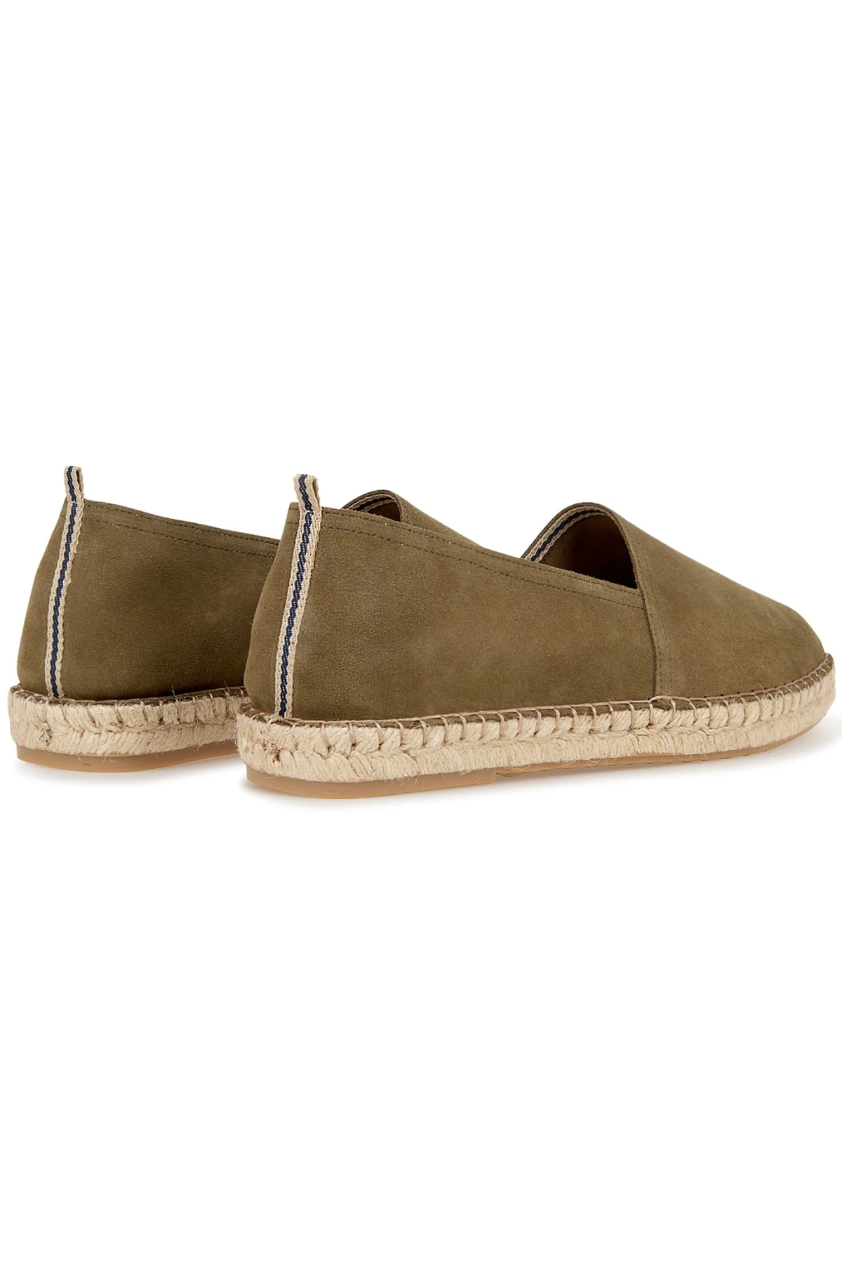 PALMA  - Espadrilles en veau velours kaki