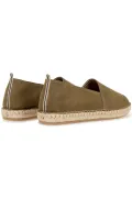 PALMA  - Espadrilles en veau velours kaki