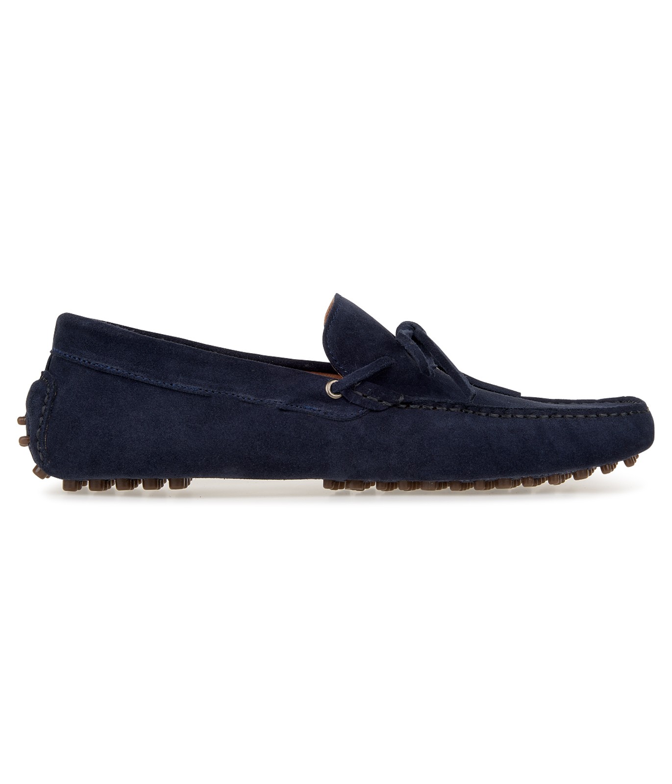 Milano Navy Blue Suede Loafers