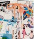 SUMMER - St Tropez painting printed ecru swim short