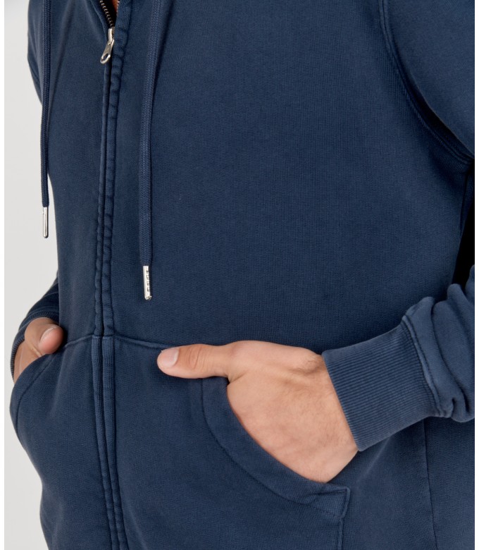 KEV - Gilet en molleton bleu marine