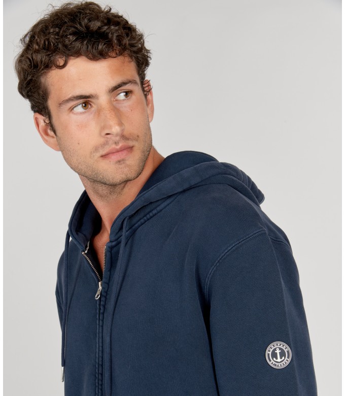 KEV - Gilet en molleton bleu marine