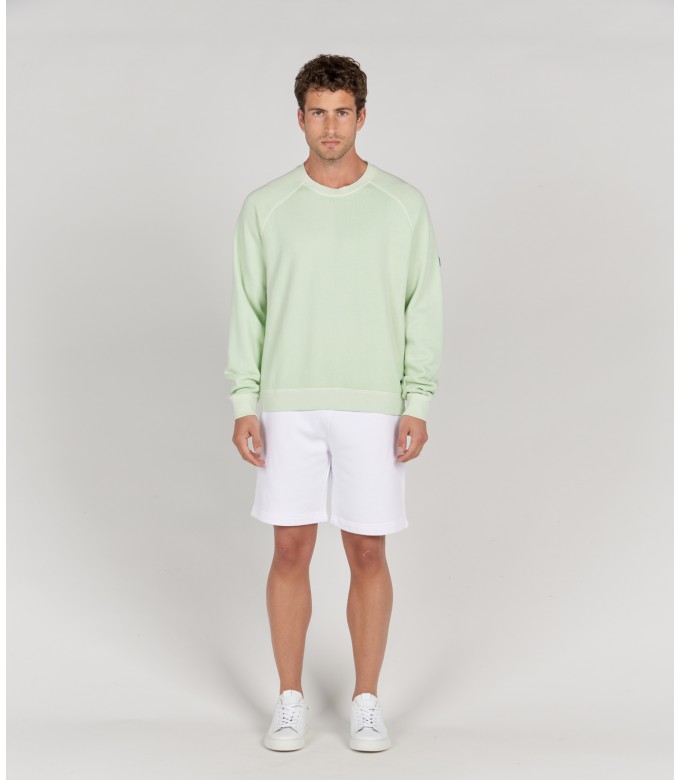 JULIAN - Aqua fleece sweatshirt