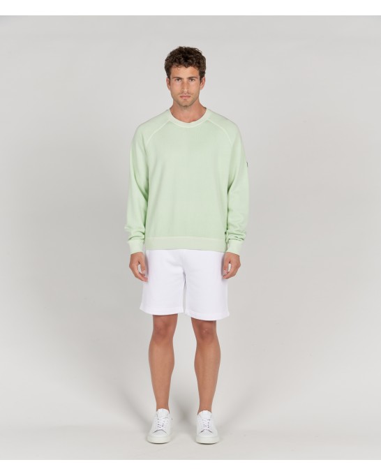 JULIAN - Aqua fleece sweatshirt