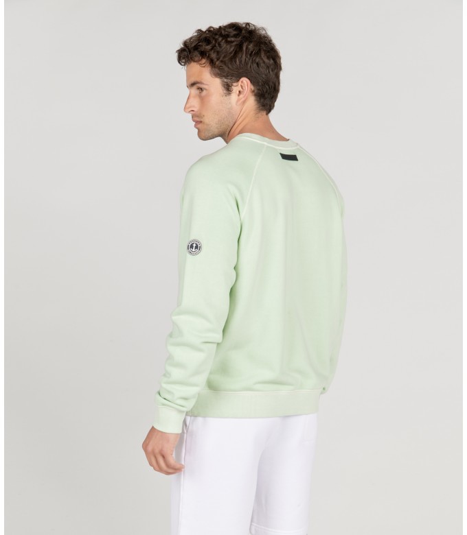 JULIAN - Aqua fleece sweatshirt