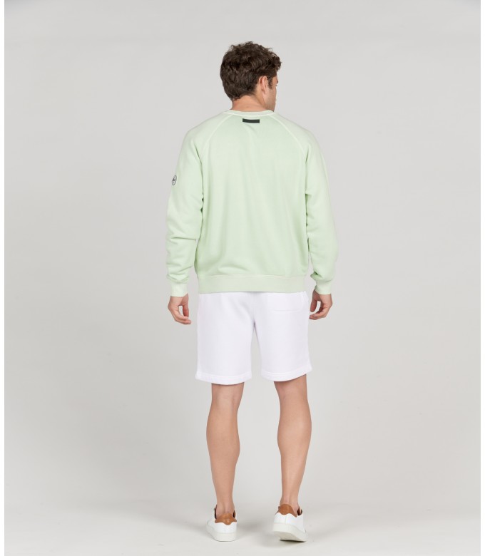 JULIAN - Aqua fleece sweatshirt