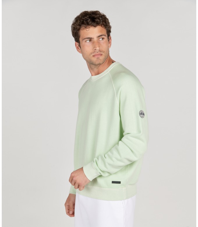 JULIAN - Aqua fleece sweatshirt