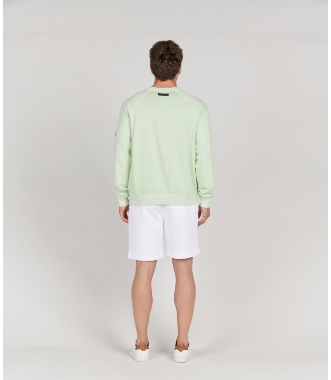 JULIAN - Aqua fleece sweatshirt