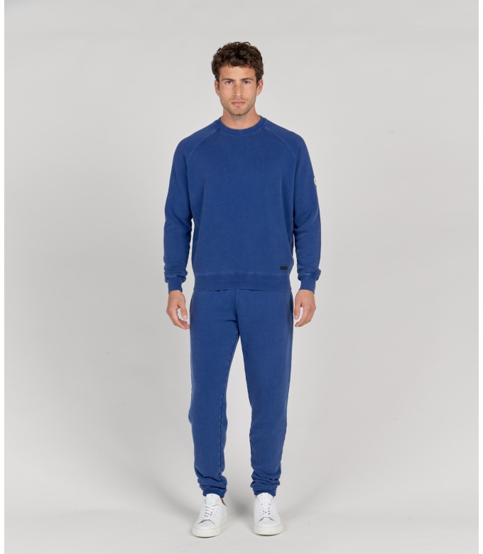 JULIAN - Sweat en molleton indigo