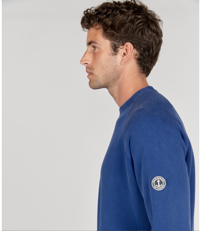 JULIAN - Sweat en molleton indigo