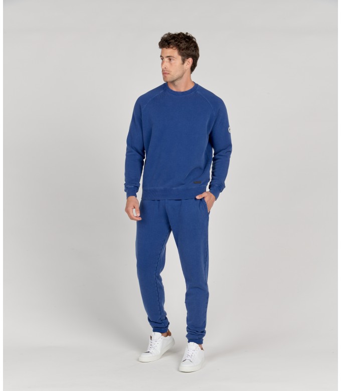 JULIAN - Sweat en molleton indigo