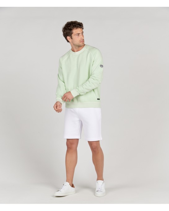 JOSH - Short en molleton blanc