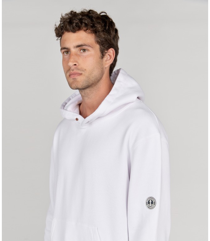 EVAN - White Hooded Sweatshirt