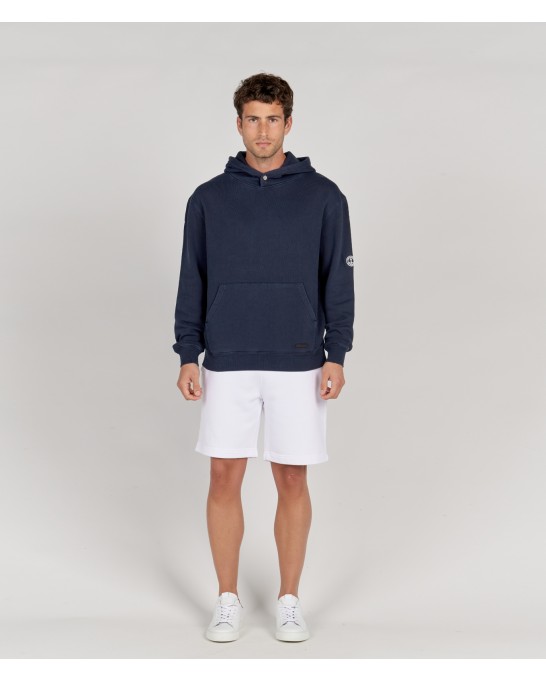 EVAN - Navy blue Hooded Sweatshirt