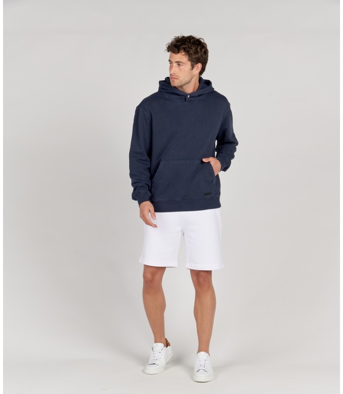 EVAN - Navy blue Hooded Sweatshirt