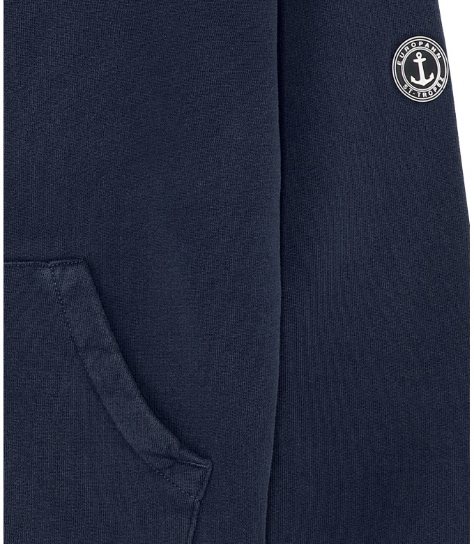 EVAN - Navy blue Hooded Sweatshirt