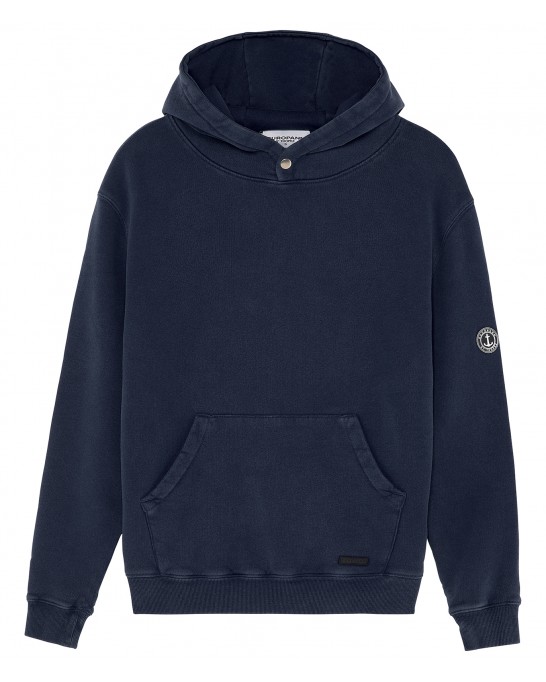 EVAN - Navy blue Hooded Sweatshirt