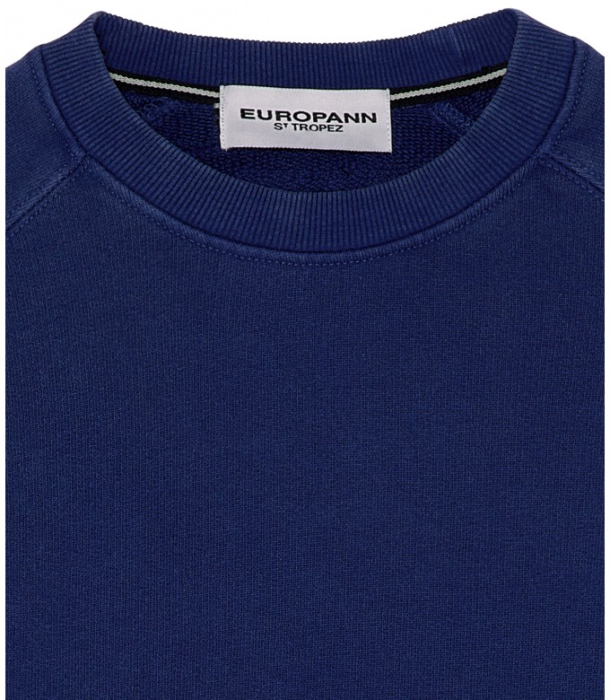 JULIAN - Indigo fleece sweatshirt