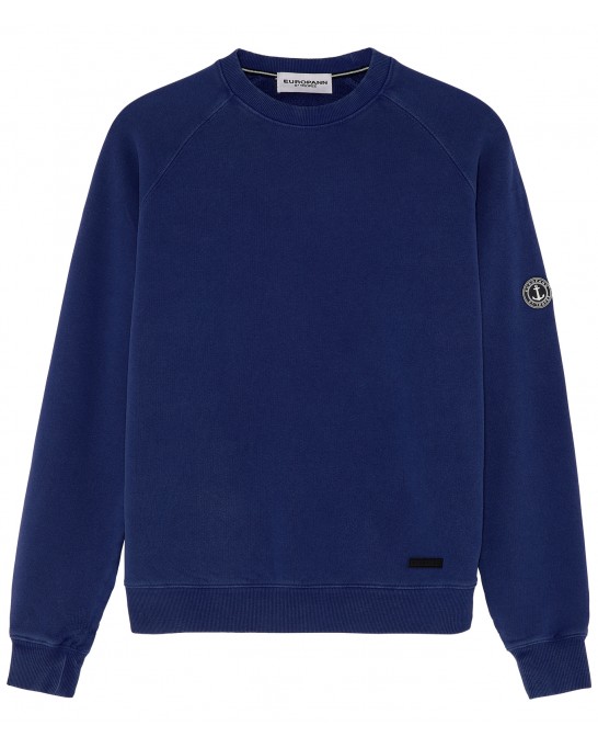 JULIAN - Indigo fleece sweatshirt