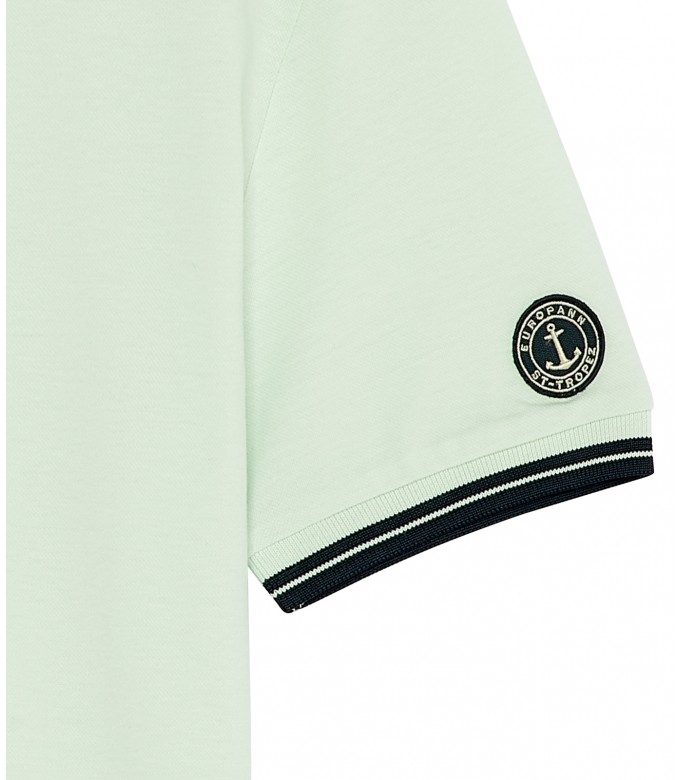 TAMPA - Aqua stretch piqué polo shirt
