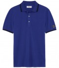 TAMPA - indigo stretch piqué polo shirt