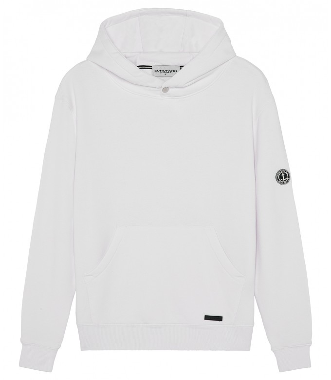 EVAN - White Hooded Sweatshirt