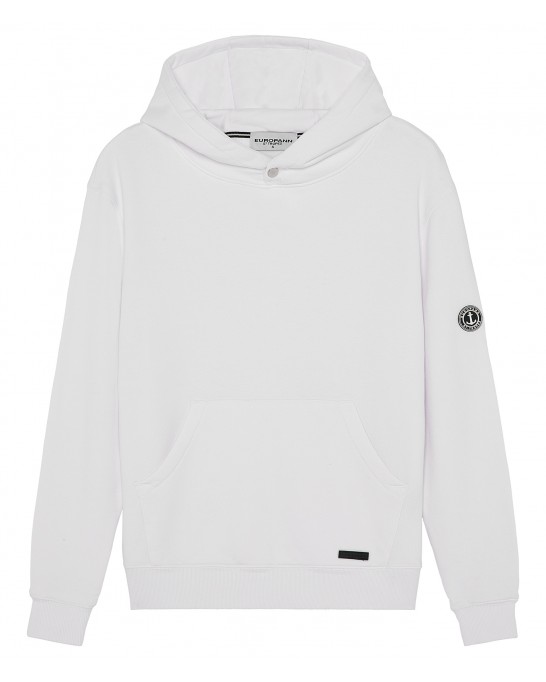 EVAN - White Hooded Sweatshirt