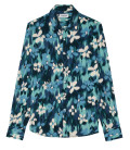 FLOW - Blue floral viscose shirt