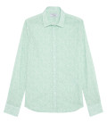 JAMY - Original aqua print cotton shirt