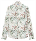 BLOOM - Cotton ecru flower printed shirt