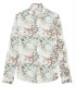 BLOOM - Cotton ecru flower printed shirt