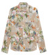LUC - Cotton beige printed shirt