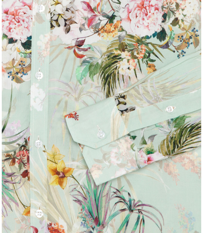 LUC - Cotton Aqua printed shirt