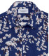 CIRO - Indigo Japanese flower print linen shirt