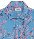 CIRO - ocean Japanese flower print linen shirt