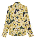 SUNNY - Summer flower print linen shirt