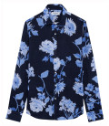 ELIAS - Cornflower flower print linen shirt