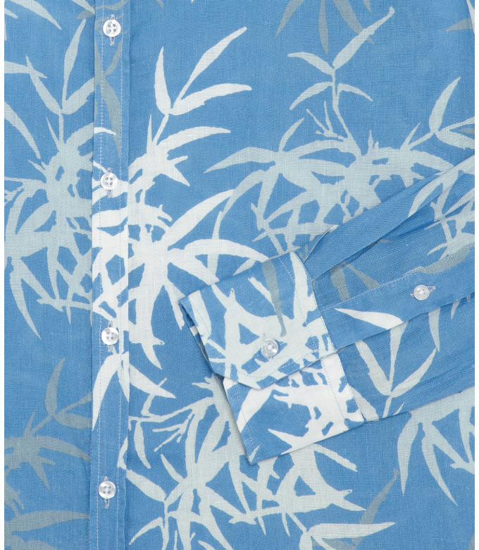 RALF - Ocean floral print linen shirt