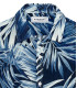 KANYE - Chemise en lin imprimé fleurie marine